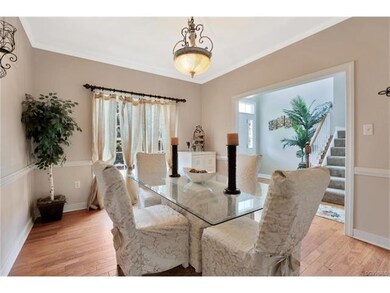 Dining room looking into foyer