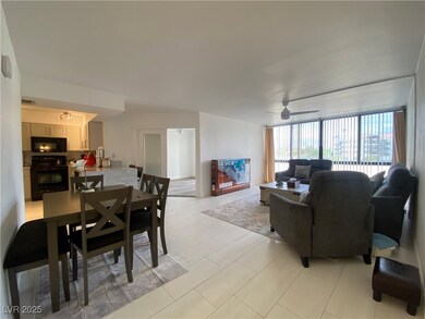 Dining room featuring ceiling fan