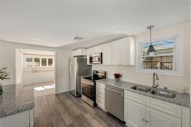 Granite counters and new flooring