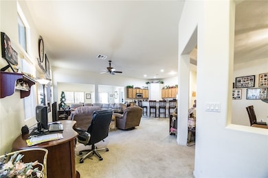 view from front door
Family Room w/formal dining