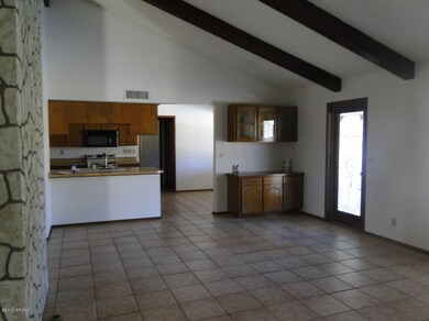 family room into kitchen view