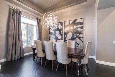 Formal Dining with Custom Wall Covering
