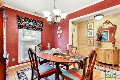 Dining room looking to front door.