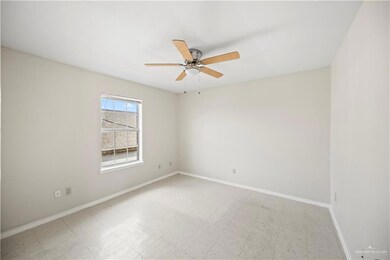 Unfurnished room featuring ceiling fan and light flooring