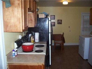 Another shot of the kitchen with new tile floors