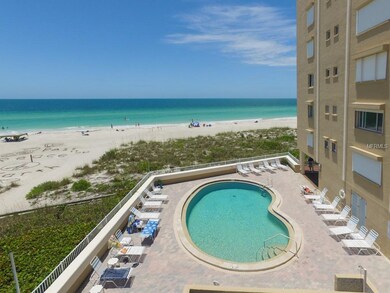 Heated pool adjacent to the beautiful sandy beache