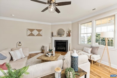 Living room overlooking the covered porch.  This picture is from a similar property that has already been built.