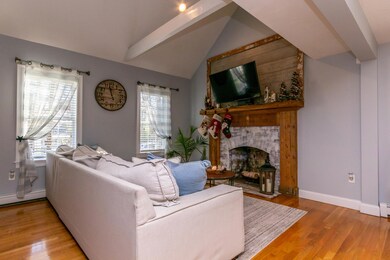 Living room with fireplace