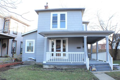 Gray siding & great white trim accents