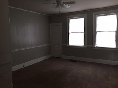 Unfurnished room with ceiling fan, plenty of natural light, and carpet