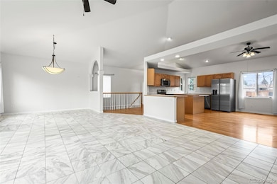 Living Room, Dining Room, and Kitchen