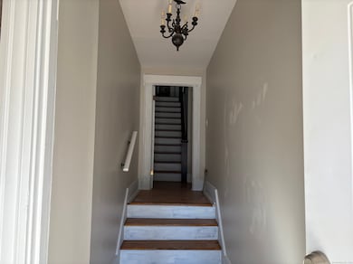 Pictured is the apartment's front entry hallway.