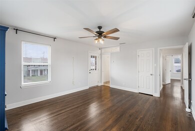 The generously sized primary suite is perched on t