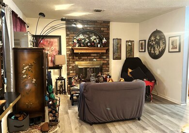 2nd living area w/fireplace at back entrance