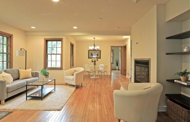 Living room facing dining room