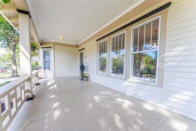 spacious front porch