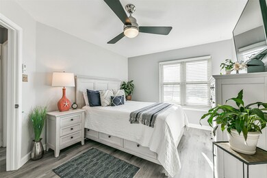 Beautiful bedroom with a view of the beach from the window!