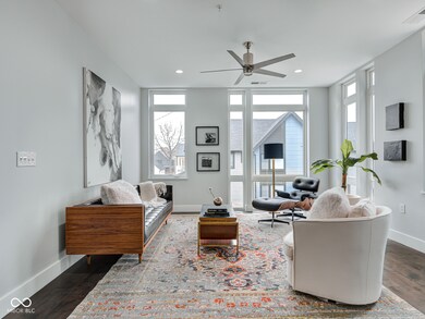 Example of finished living room in another unit