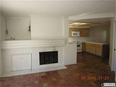 Family room and fireplace