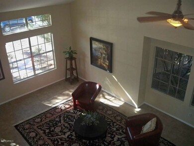 Living Area with Vaulted Ceilings