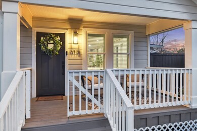 New front door + updated front porch w/ added rail