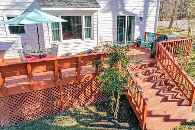 Aerial view of the deck showing the nicely sized.
