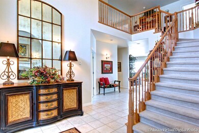 Entry to upstairs or living area