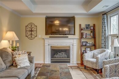Crown Molding and Gas Fireplace