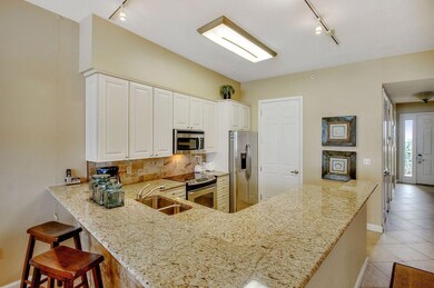 Kitchen with granite countertops