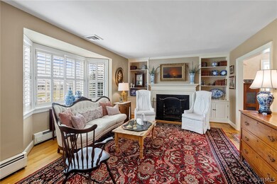 Pretty Formal living room with bay window