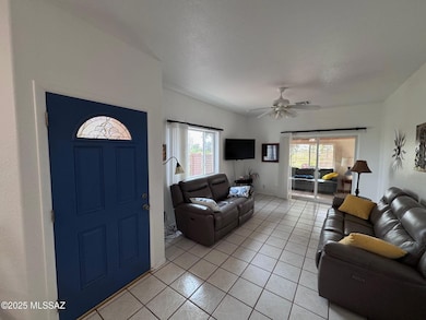 Front door & living room