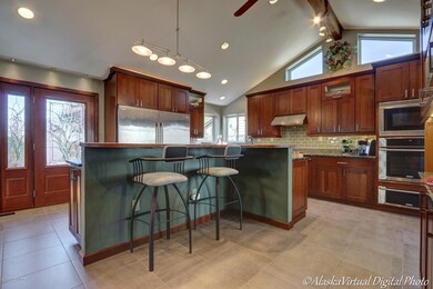 Custom Island w/Butcher Block Bar