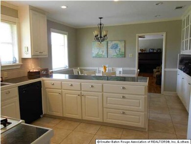 Kitchen has lots of new cabinets