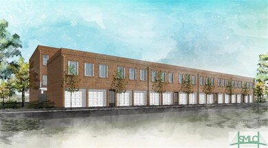 Liberty Townes rear exterior.  2 car garage with e