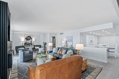 Living room featuring hardwood / wood-style floors