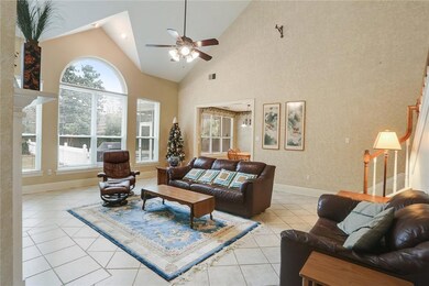 Soaring Ceilings in this Large Family Room