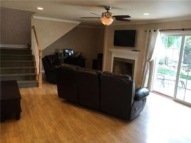 Living room with fireplace