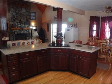 Bar seating on 2 sides