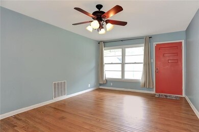Living room with hardwood floors