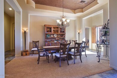 Dining with Custom Painted Ceiling