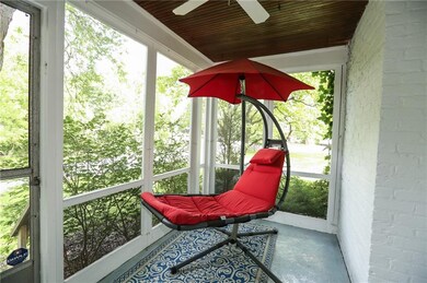 Just off the living room is a quaint and private e