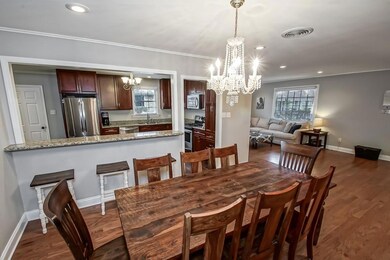 Open dining area with breakfast bar and great flow