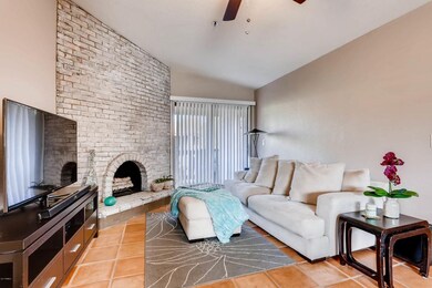 White washed brick Fireplace