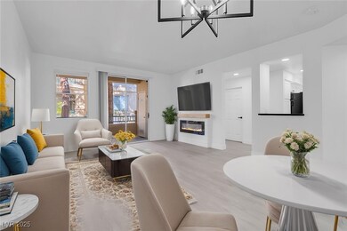 Virtually Staged - Living room with custom electri