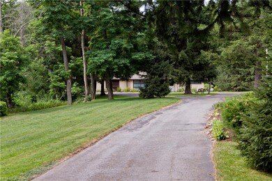Private paved drive, circular drive in front of ho