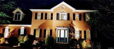 Evening photo of exterior lighting