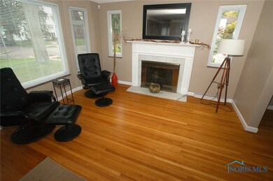 Wood burning fireplace