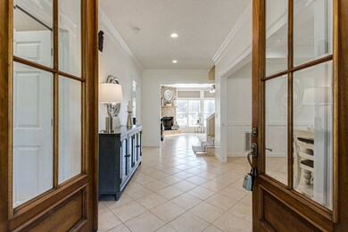 Double arched front doors for a grand entrance