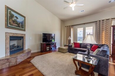 Wood Flooring in main living area provide a warm w