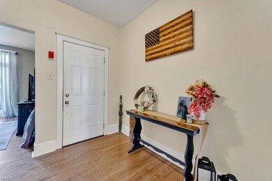 Front door and entryway